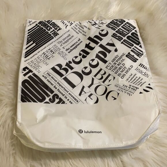 Lululemon Breathe Deeply Quotes Poly Tote Bag - Picture 3 of 15